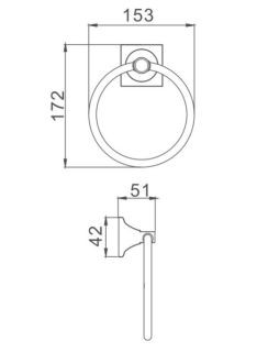 Полотенцедержатель Haiba HB8504 хром